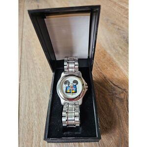 Vintage, Disney Channel - Mickey Mouse Quartz Watch, Silver Tone w/ Original Box